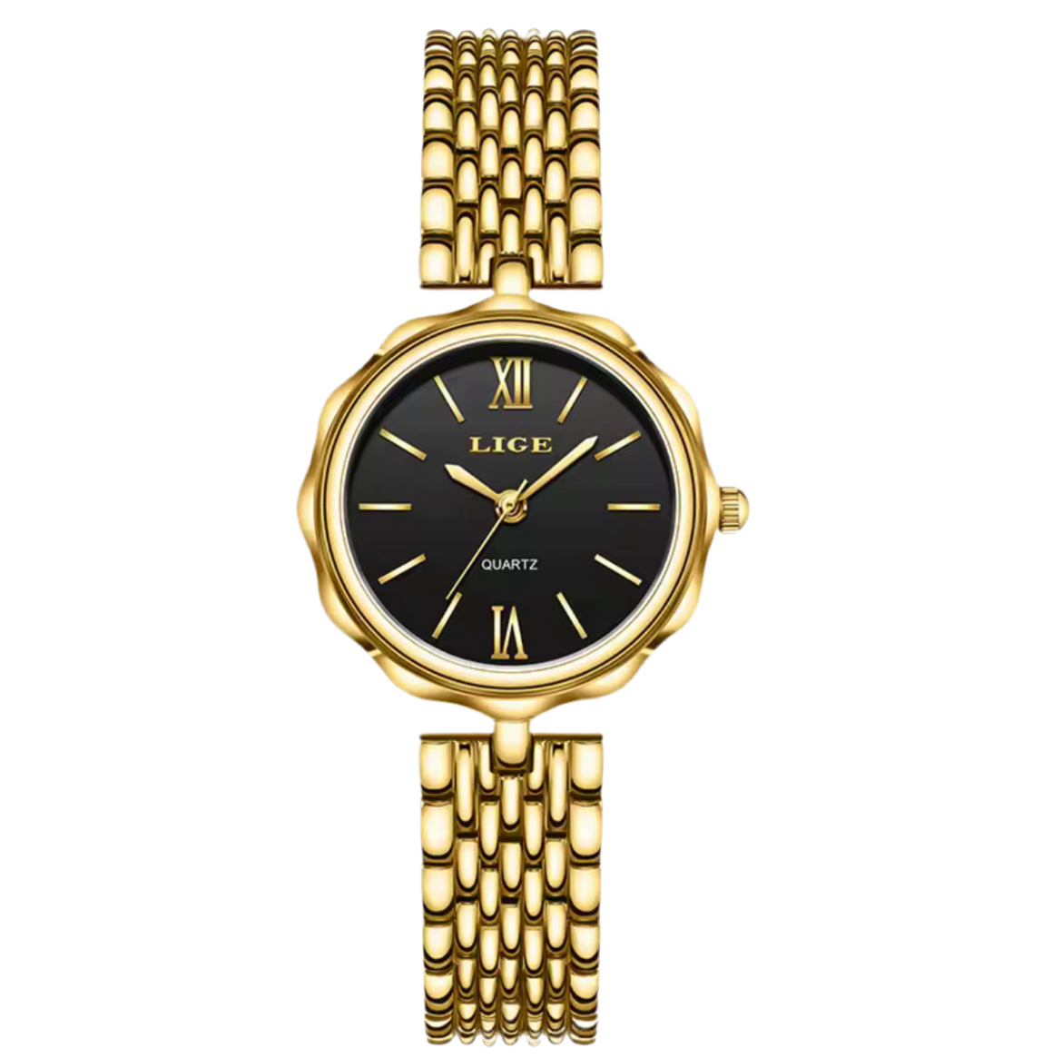 LIGE Golden Watch for Women