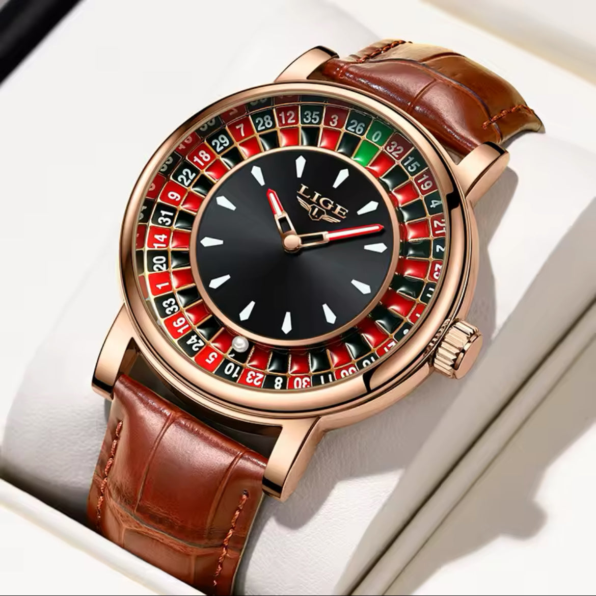 LIGE Roulette Watch for Men