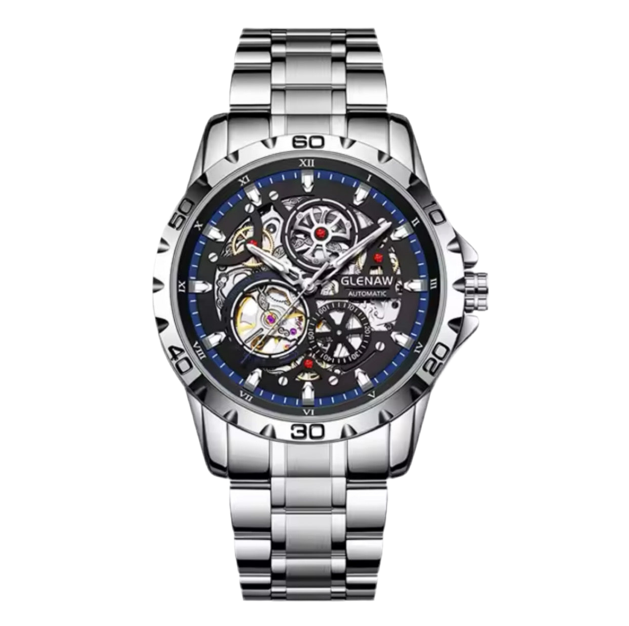 GLENAW Skeleton Watch for Men
