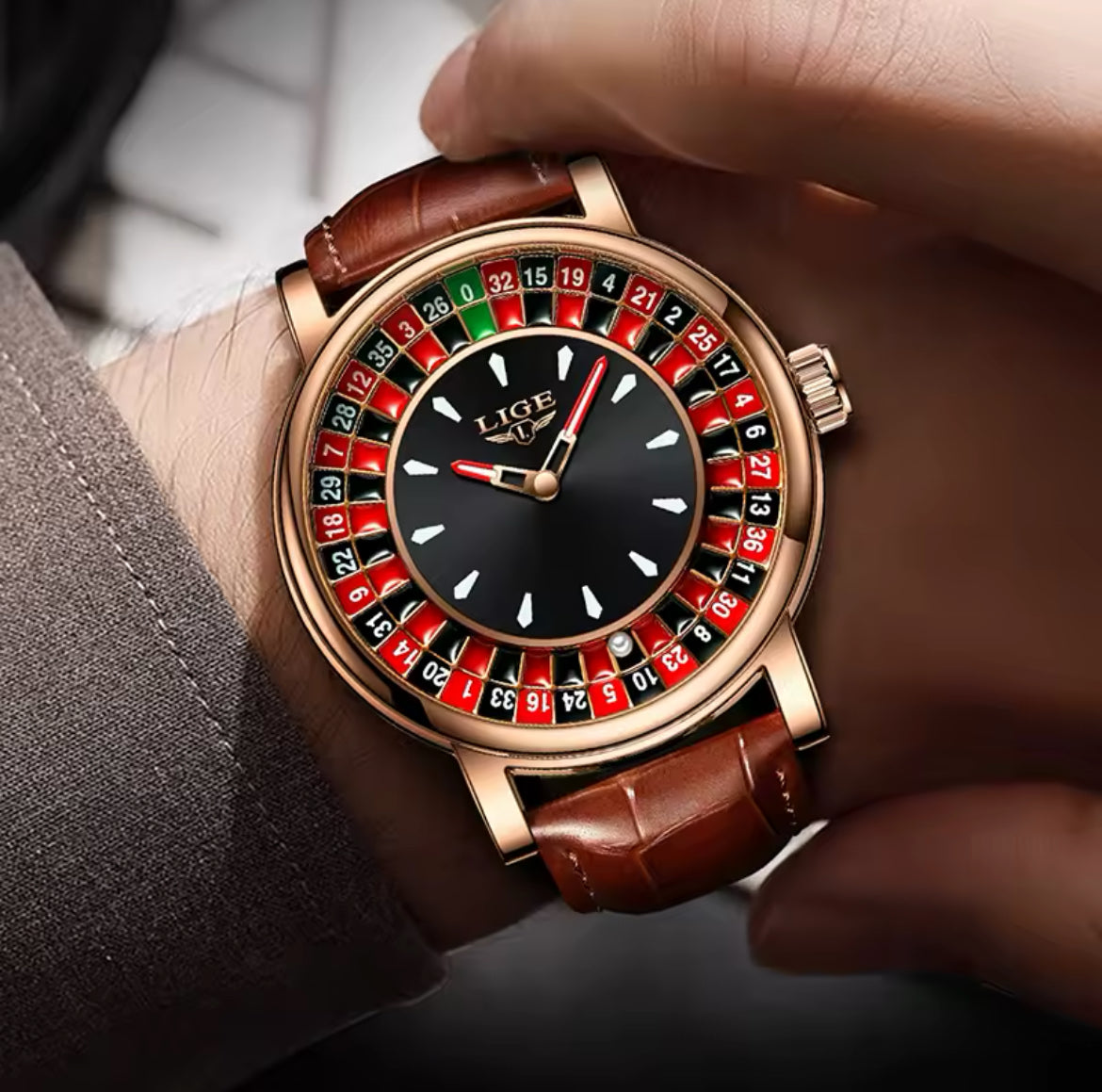 LIGE Roulette Watch for Men