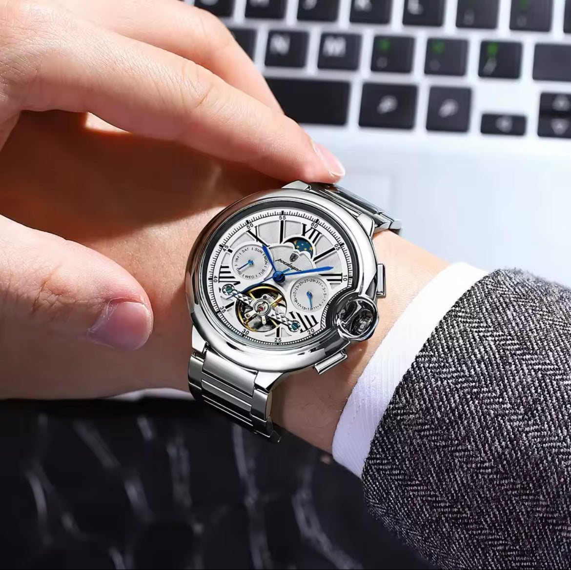 POEDAGAR Mechanism Watch for Men