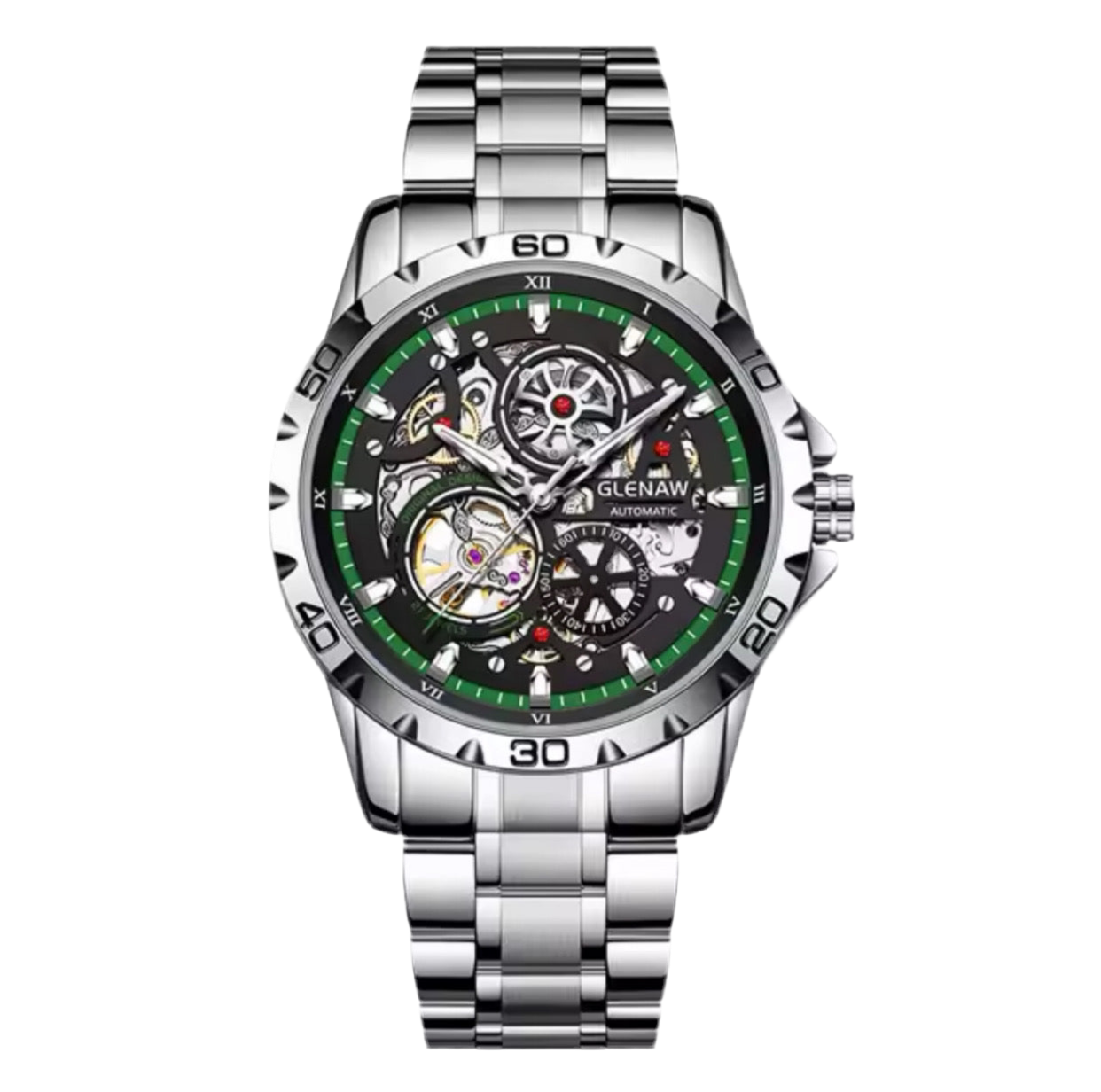 GLENAW Skeleton Watch for Men