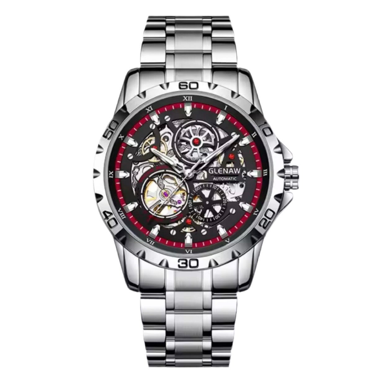 GLENAW Skeleton Watch for Men