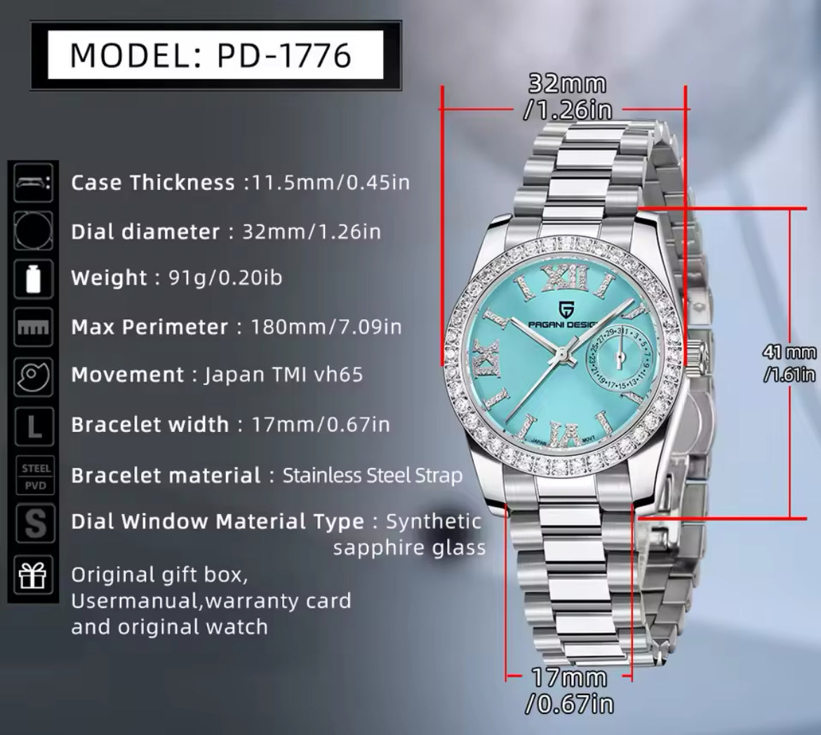 PAGANI DESIGN Silver Watch for Women