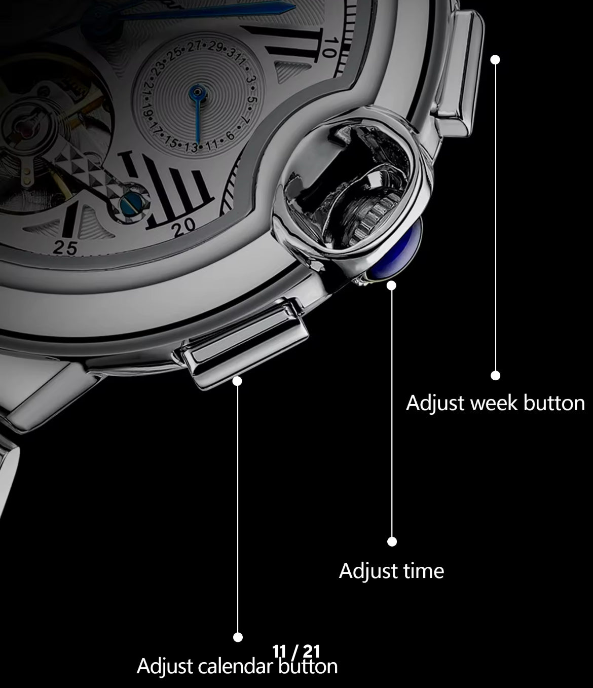 POEDAGAR Mechanism Watch for Men