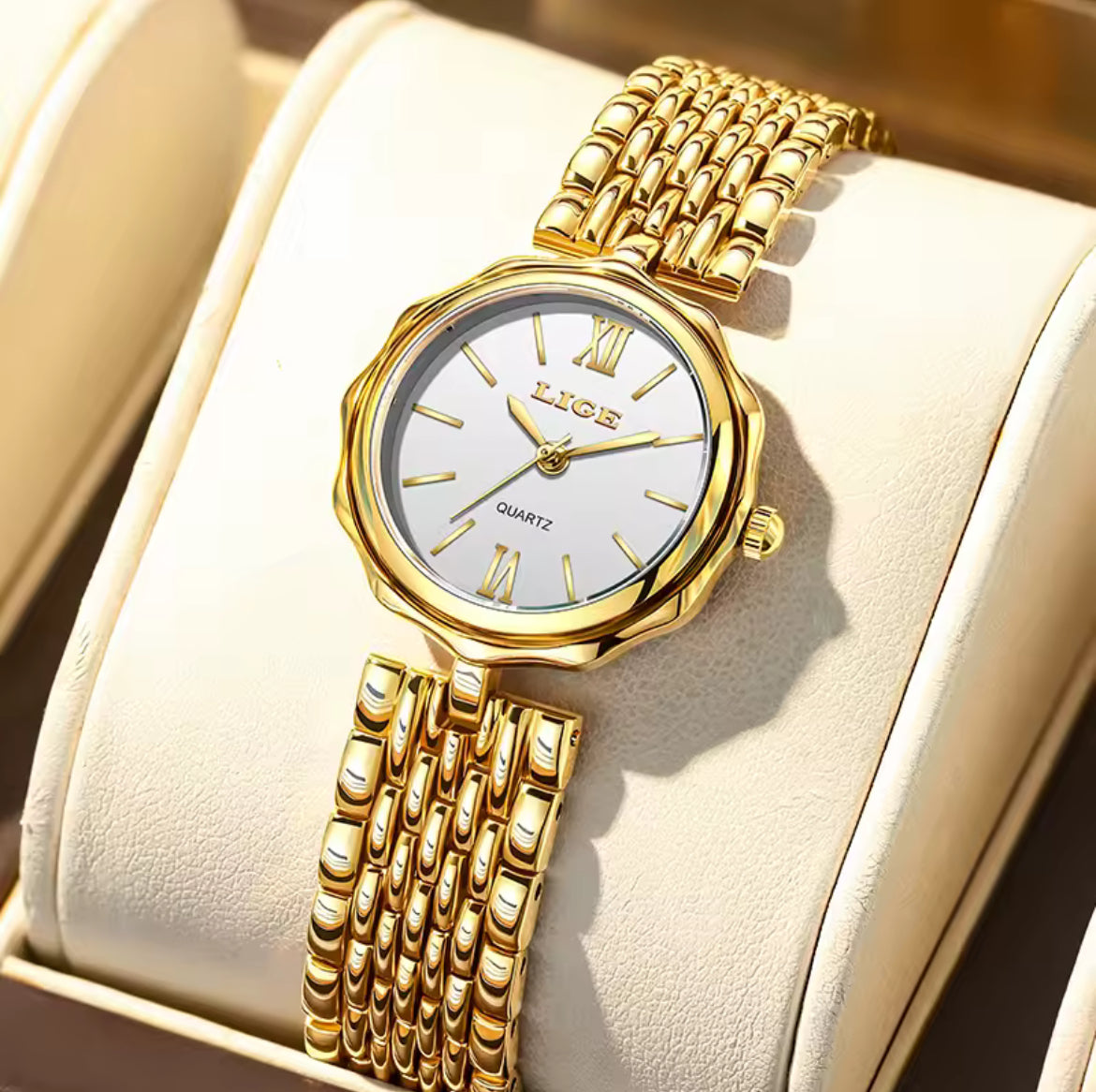 LIGE Golden Watch for Women