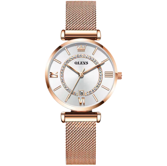 OLEVS Rose Gold Watch for Women